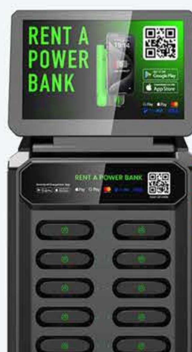 12-slot all-in-one charging station with advertising display